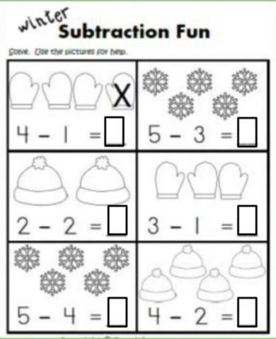 Winter Subtraction Fun