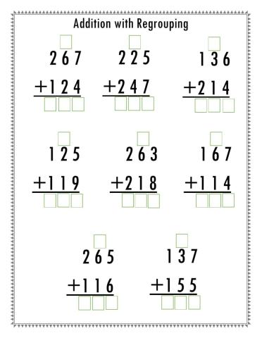 Addition With Regrouping