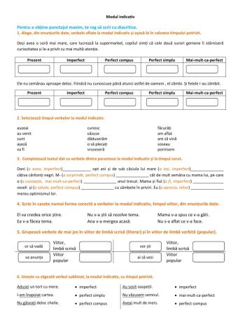 Modul indicativ