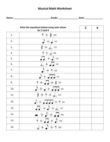 Musical Math Equations