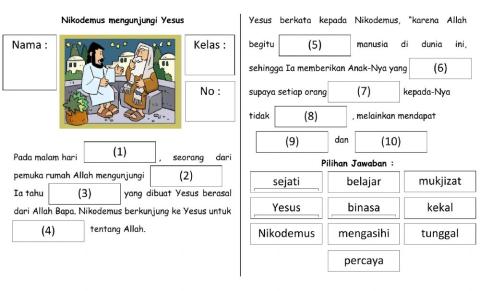 Pelajaran 5 : Percakapan Yesus dengan Nikodemus