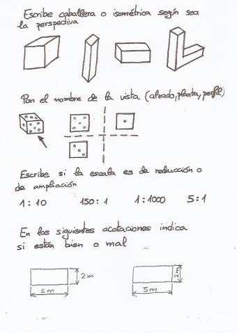 Repaso de dibujo para tecnología de 2º ESO