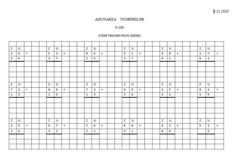 Adunari 0-100 fara trecere