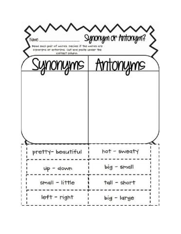 Synonyms and Antonyms