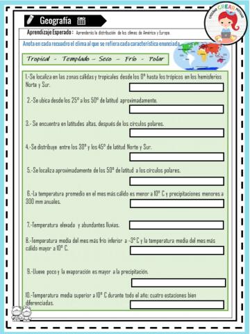 Diferentes climas del mudo