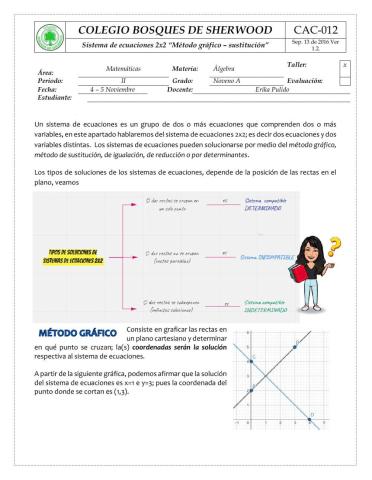 Método gráfico - sustitución