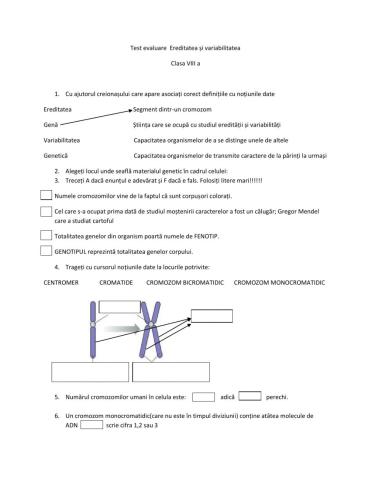 Test Material genetic