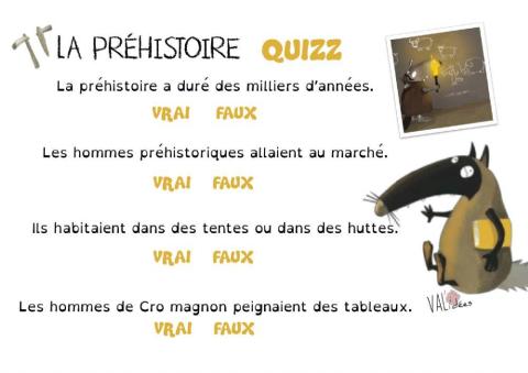 Quizz la préhistoire