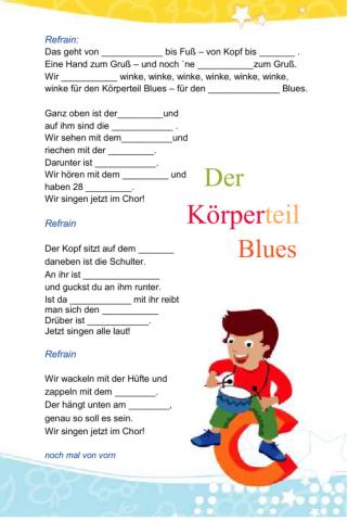 Körperteil Blues Songtext-Lückentext