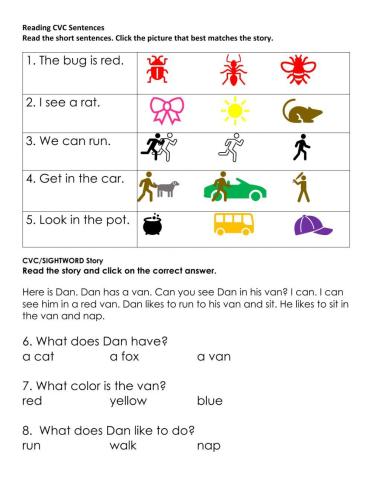 CVC-SIGHTWORD READING PRACTICE