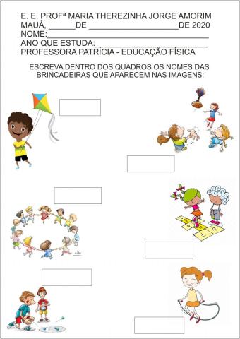 Atividade para 1º ano