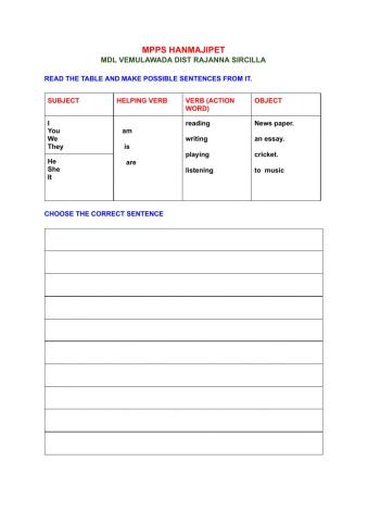 English worksheet