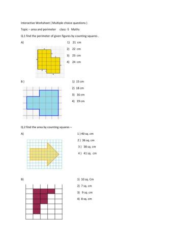 Area and perimeter