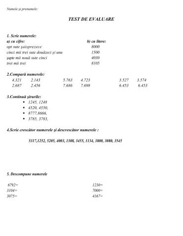 Numere naaturale 0-10000