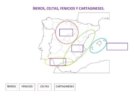 Zonas dónde se asentaron los pueblos prerromanos