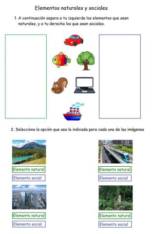 Elementos naturales y elementos sociales