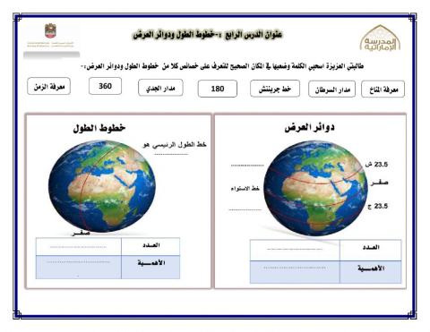 خطوط الطول ودوائر العرض