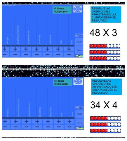 Multiplicando con ábaco