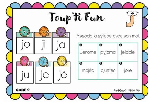 Toup'ti fun - J-GE - les syllabes dans le mot - (Pat-in&moi)