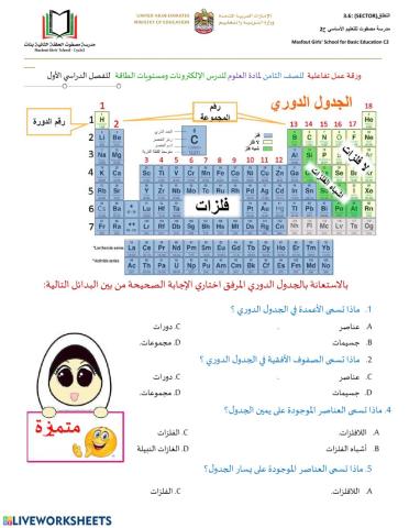 الجدول الدوري