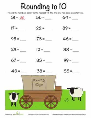 Rounding to the nearest 10