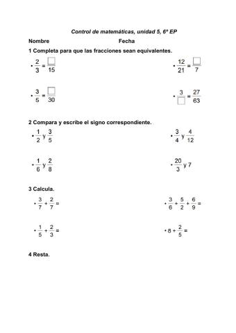 Control unidad 5 matematicas