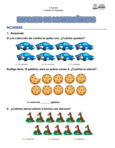 Examen 1° bloque