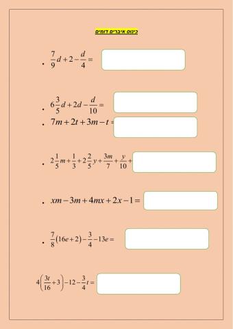 Algebraic terms