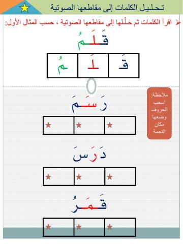 تحليل الكلمات إلى مقاطعها الصوتية