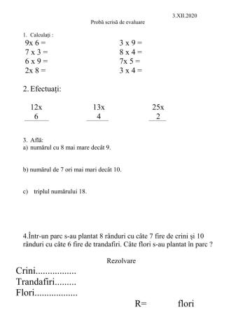 Evaluare Mate U 4