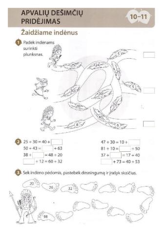 Sudėtis ir atimtis iki 100