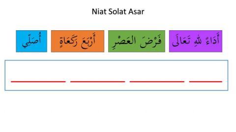 Niat Solat Asar