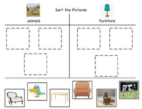 Sort furniture-animal 2