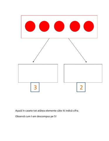 Descompunerea numarulu 5 in 3 si 2