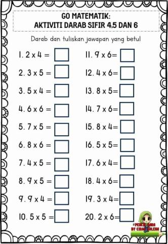 Bijak sifir- sifir 4,5,6