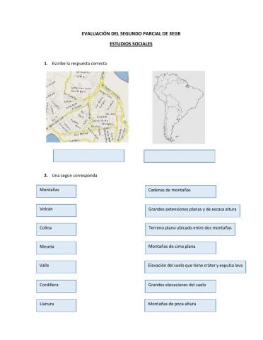 Evaluación Estudios Sociales