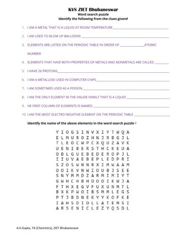 Word Search Puzzle