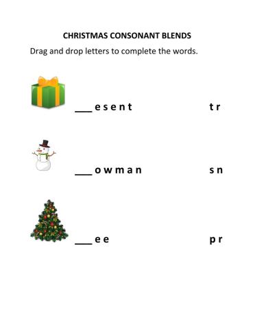 Christmas Consonant Blends