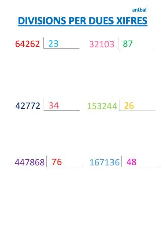 Divisions per dues xifres