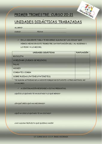 Evaluación trimestral 3