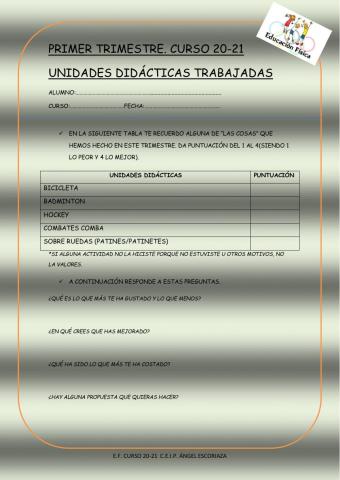 Evaluación trimestral 4