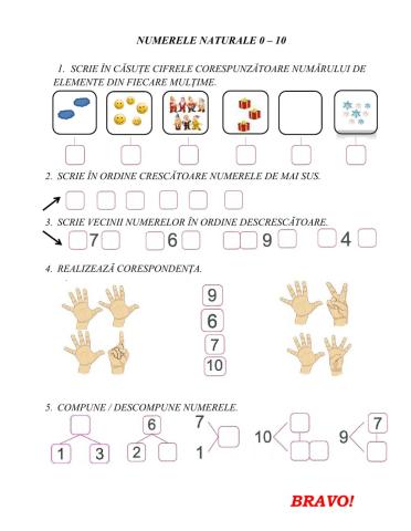 Numerele 0-10