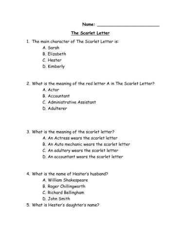 The Scarlet Letter