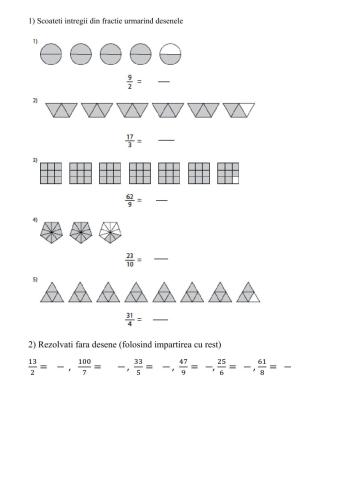 Fractii-scoaterea intregilor din fractie