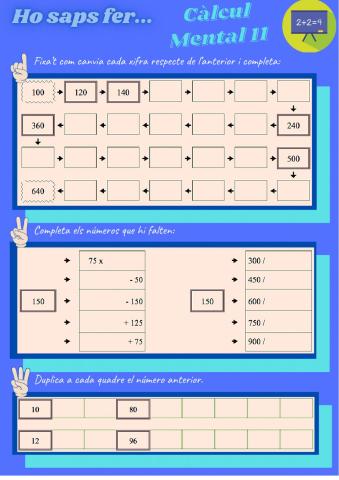 Càlcul Mental 11-A