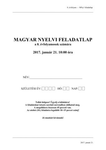 Magyar nyelvtan felvételi 8. LEGAL