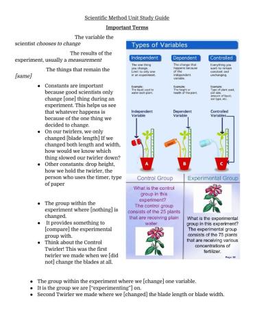 Scientific Method Study Guide