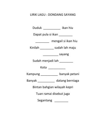 Muzik Tahun 5 (Dondang Sayang)