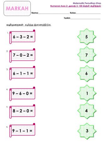 அலகு 3: 100 க்குள் கழித்தல்.