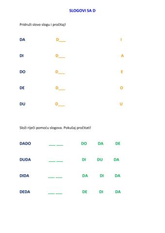 Slogovi D II: